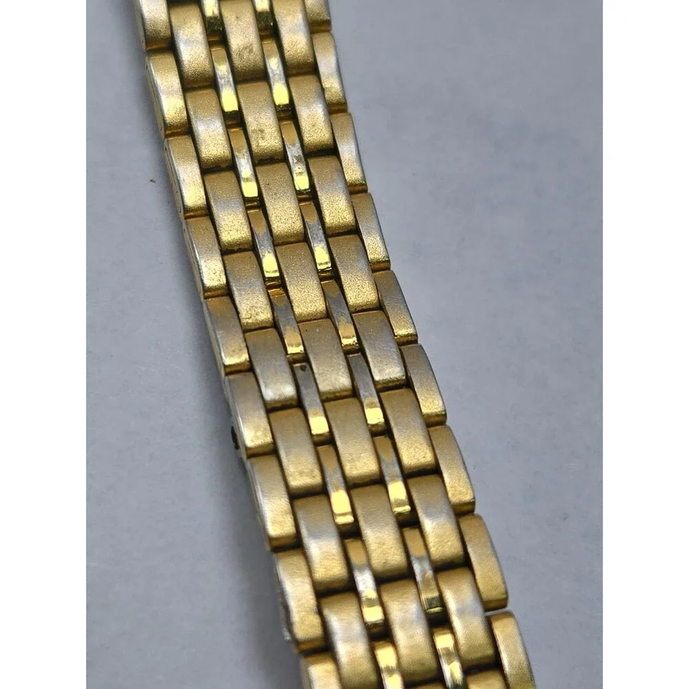 Womens Vintage Pierre Cardin Gold Tone Slim Tank Quartz Watch Dress New Battery